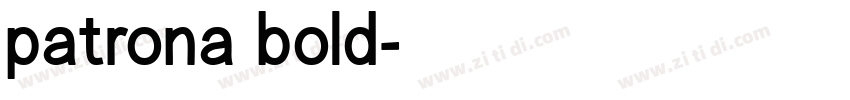 patrona bold字体转换